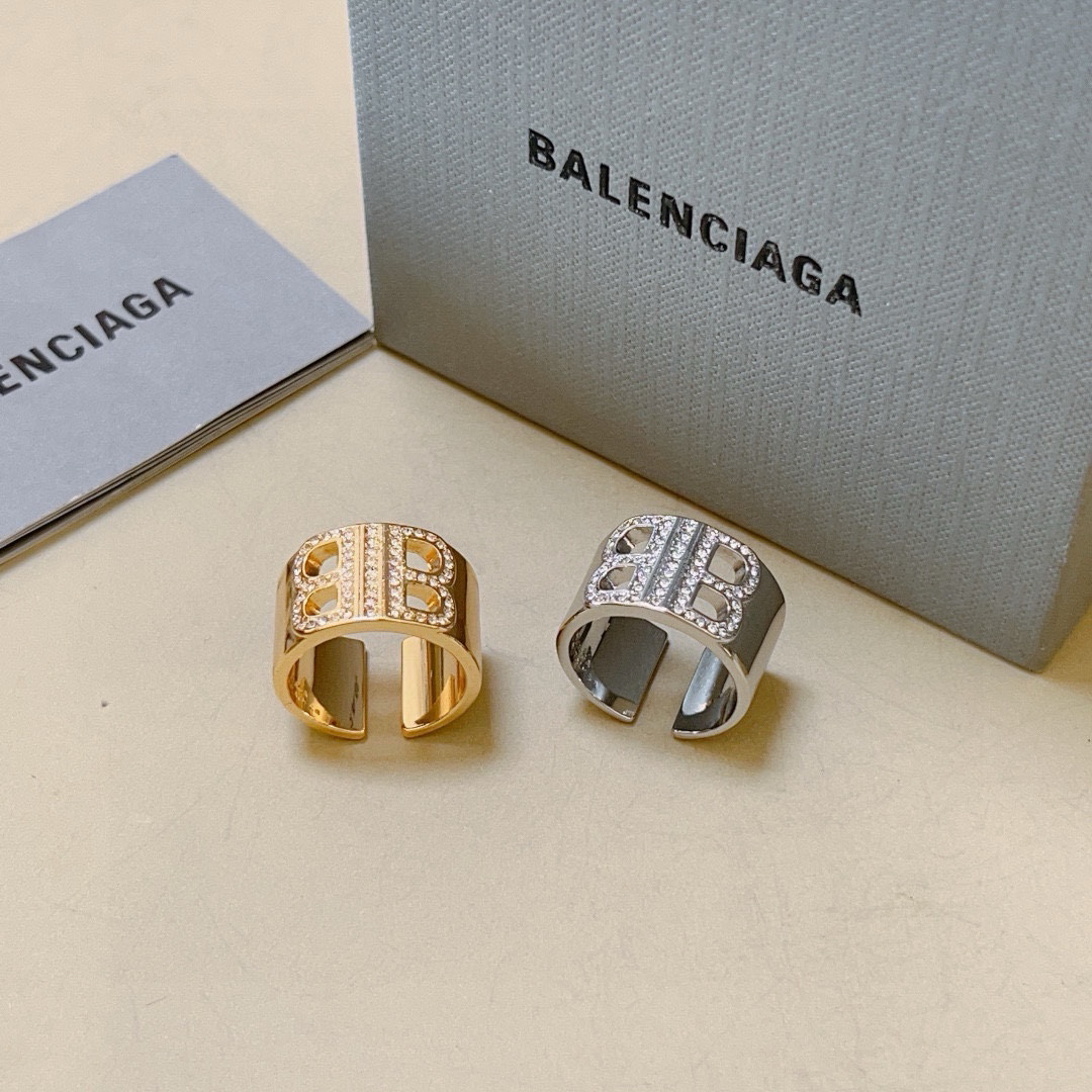 Balenciaga Hollow Diamond Ring