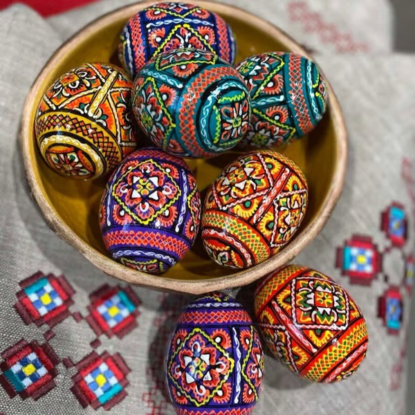 🔥ON SALE🔥6Pcs/Set Easter eggs - Painted traditional wooden eggs (Random Color）