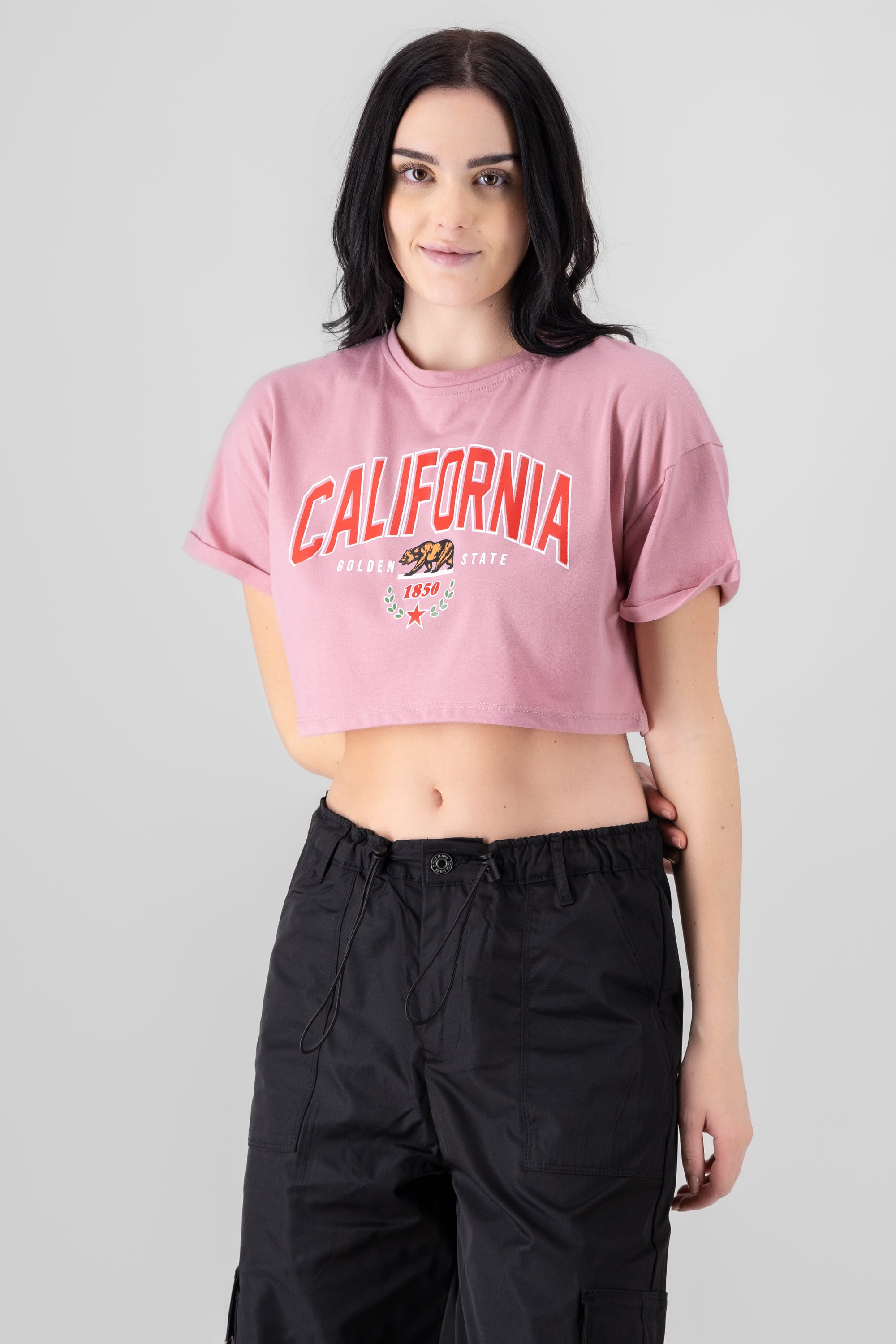 California print crop top