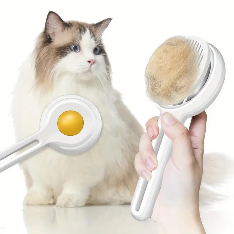 Cat Brush for Shedding, Pet Hair Removal Brush for Short & Long Hair Cats & Dogs