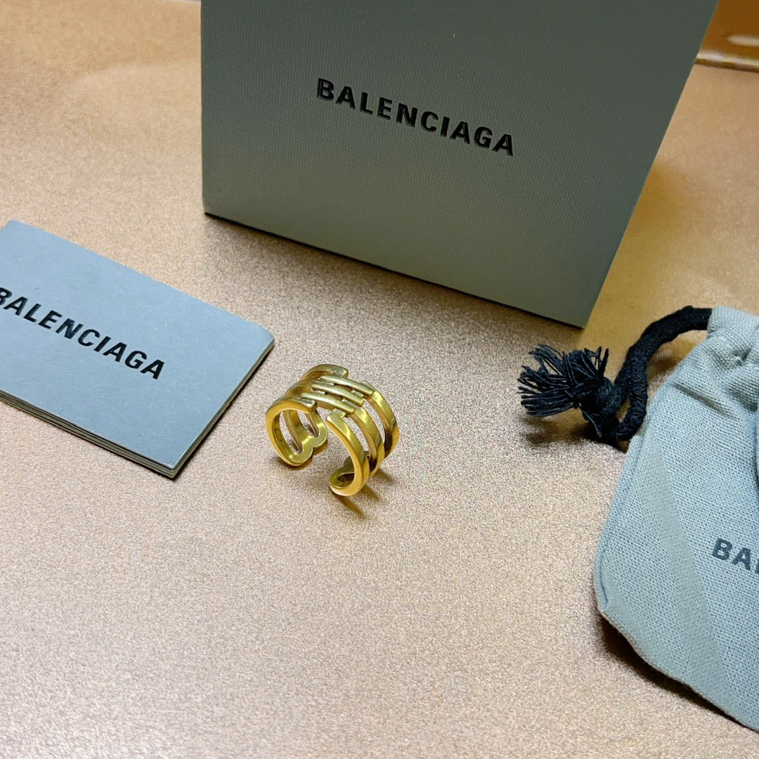 Balenciaga Hollow Gold Ring