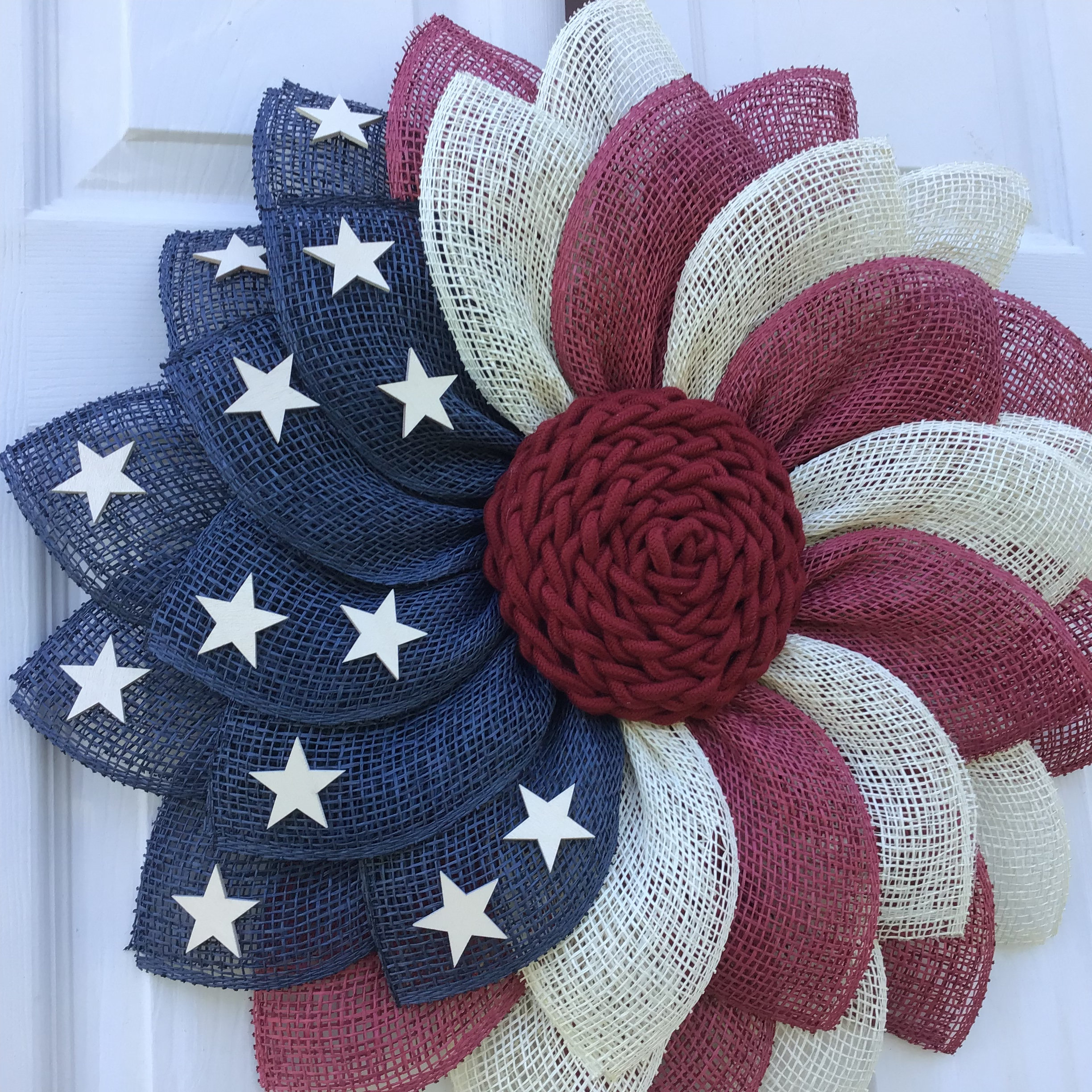 🔥ON SALE - 45% OFF🔥American Flag Independence Day Sun Flower Wreath