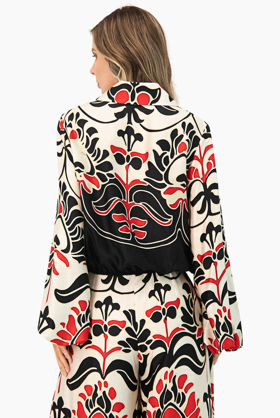 Blusa estampada manga larga