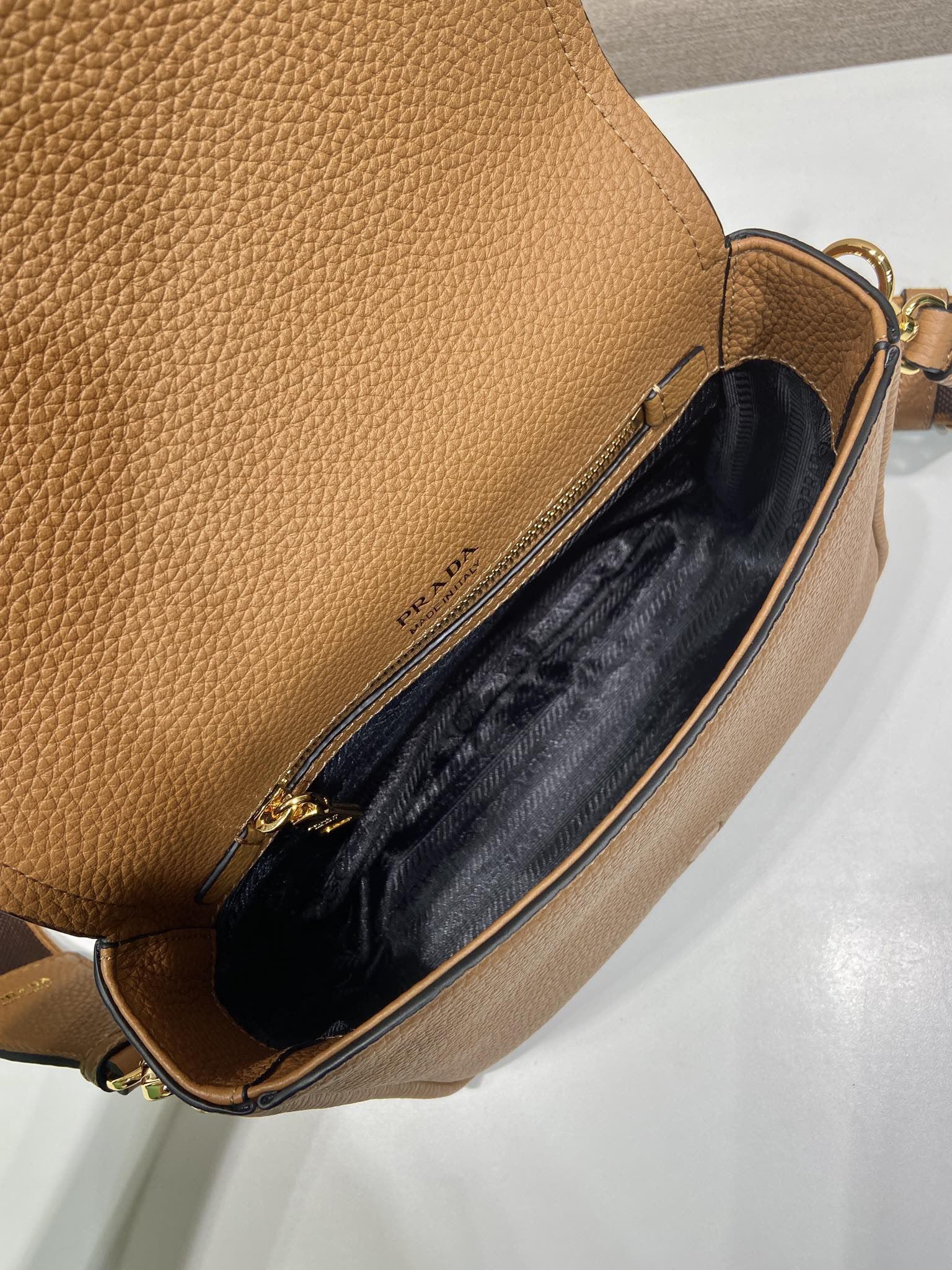 Prada Embroidered Strap Shoulder Bag 1BD314