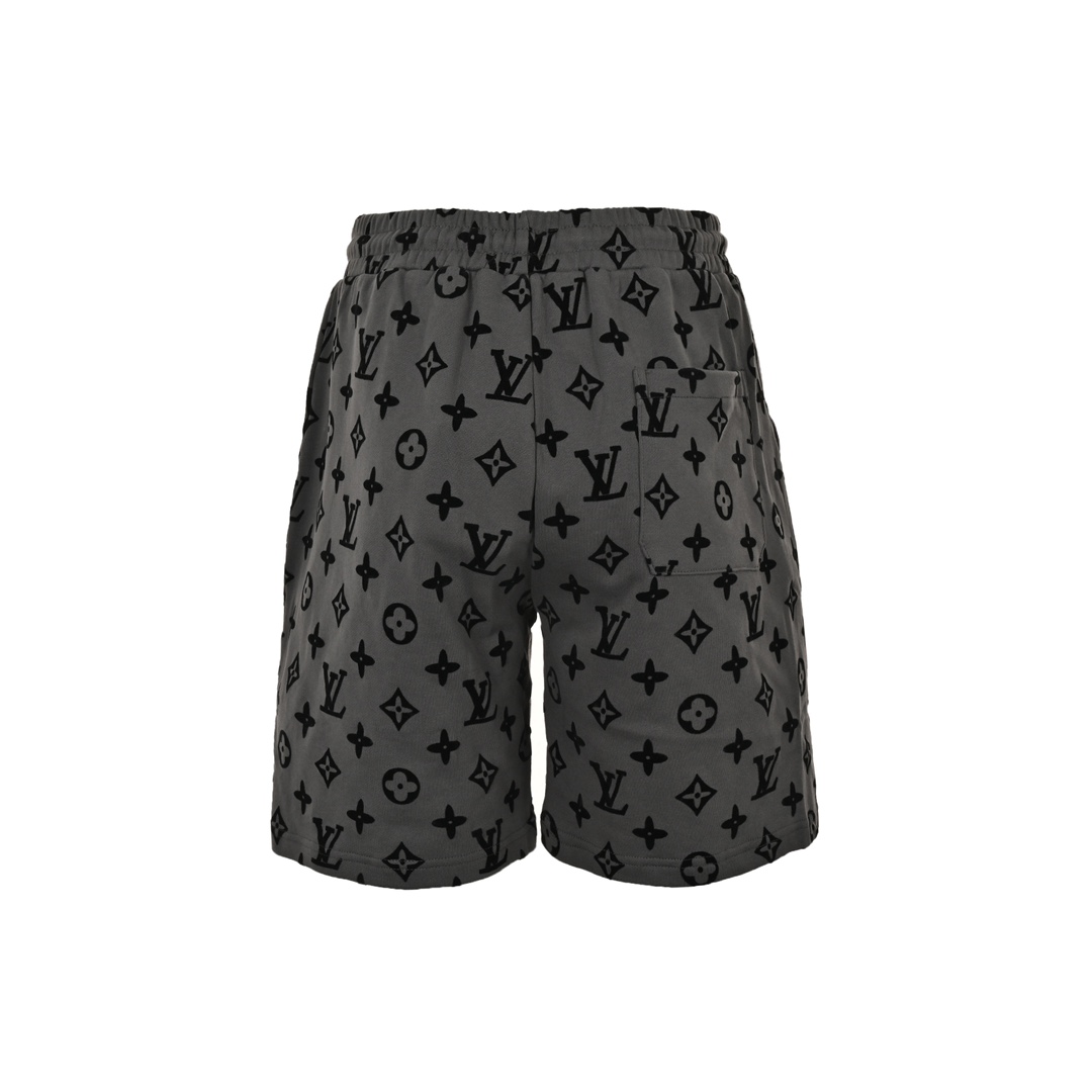 Louis Vuitton 24ss monogram flocked full print logo shorts