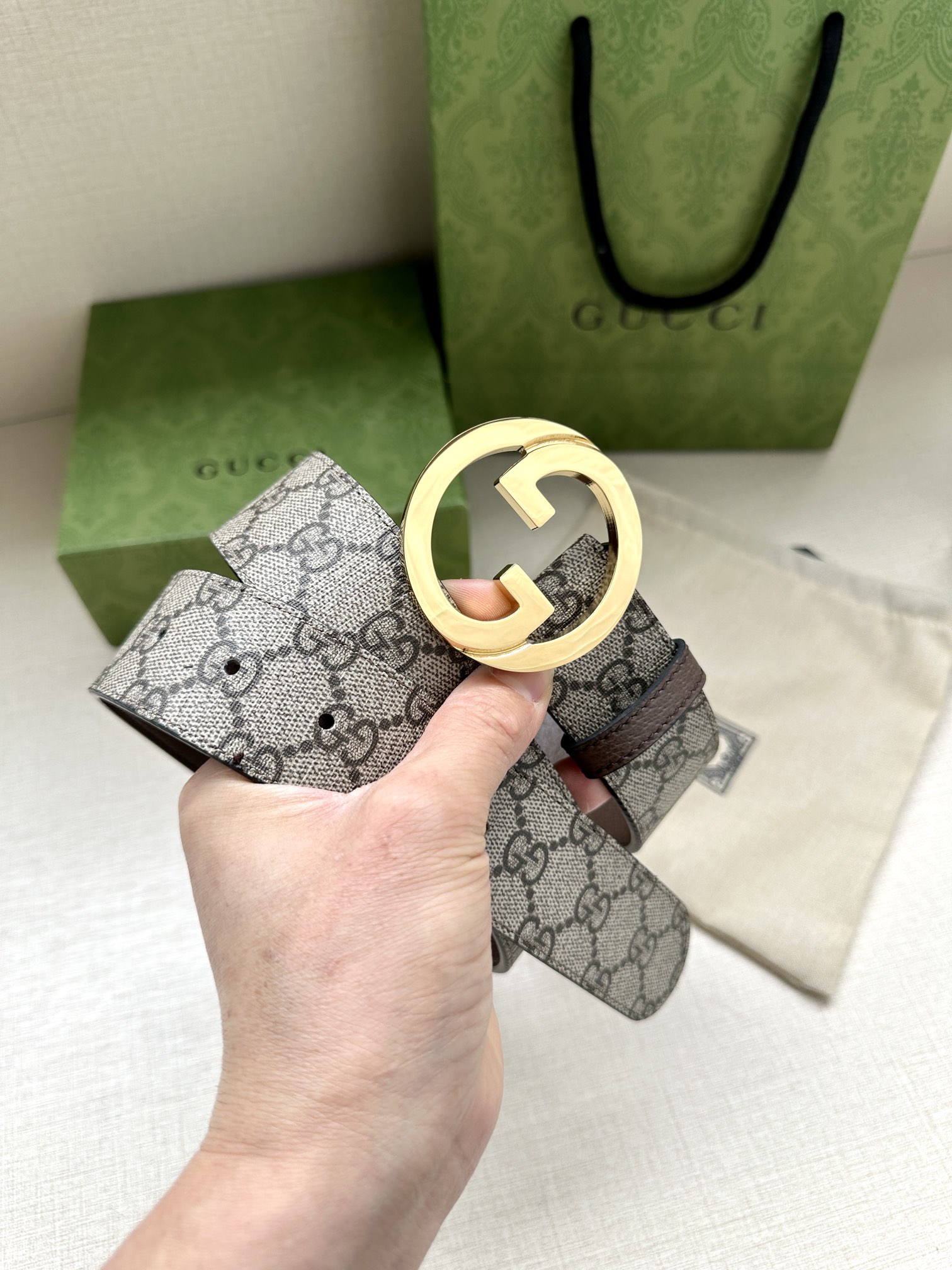 Gucci Marmont double-sided leather belt 3.8CM wide