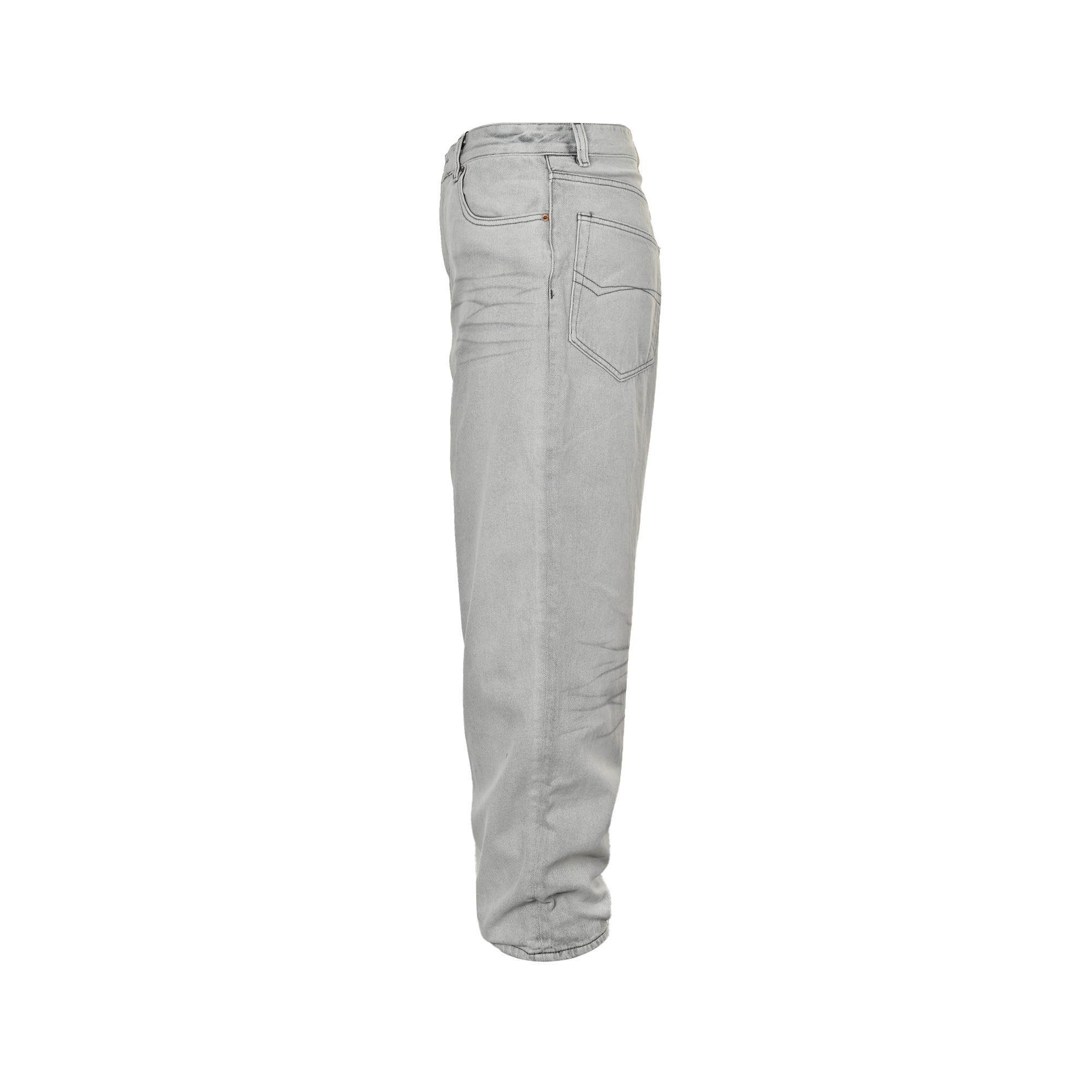 Balenciaga 24Fw light washed fleece denim trousers