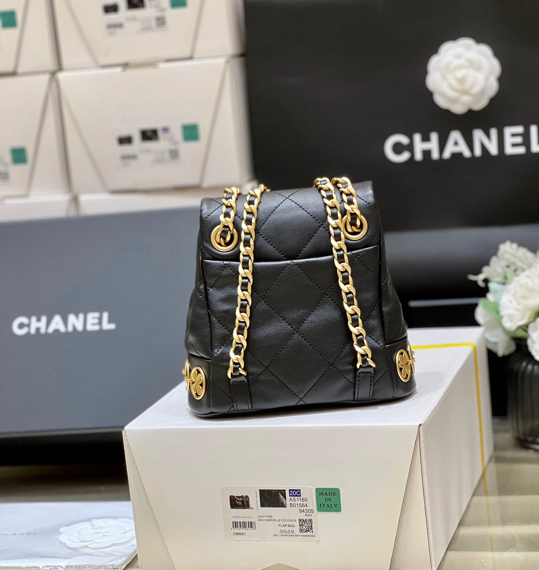 Chanel 23b Fall/Winter Preview Collection Badge Double Backpack AS427500138