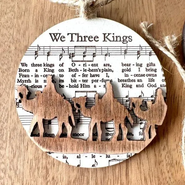 Christmas Music Sheet Nativity Ornament