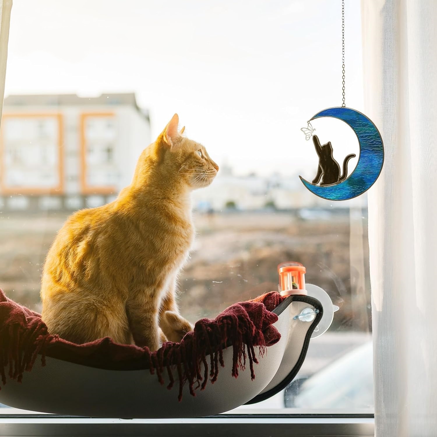 🔥HOT SALE 50% OFF🔥Cat Stained Glass Window Hanging-Stained Glass Suncatchers