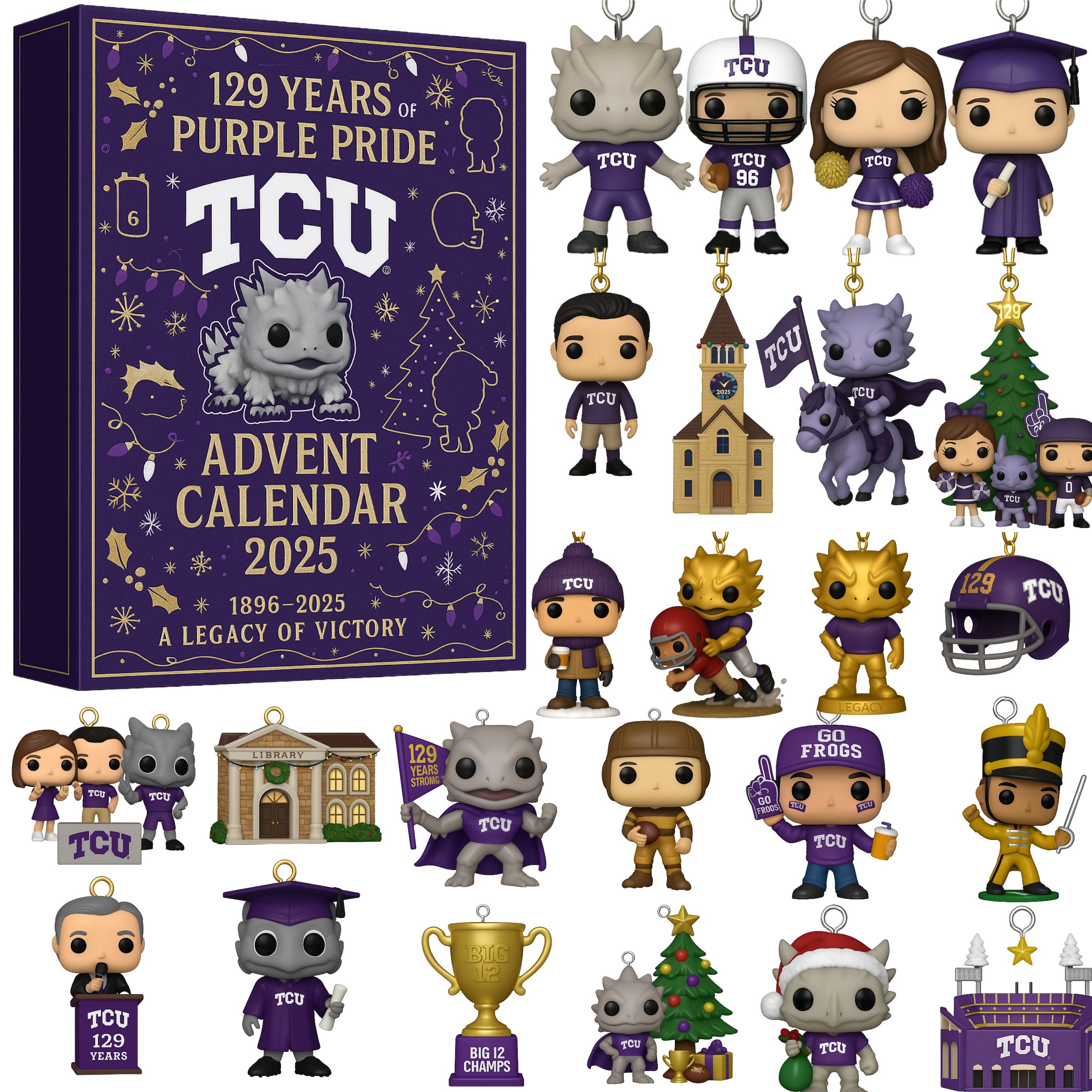 TCU Horned Frogs 129th Anniversary Pop Advent Calendar
