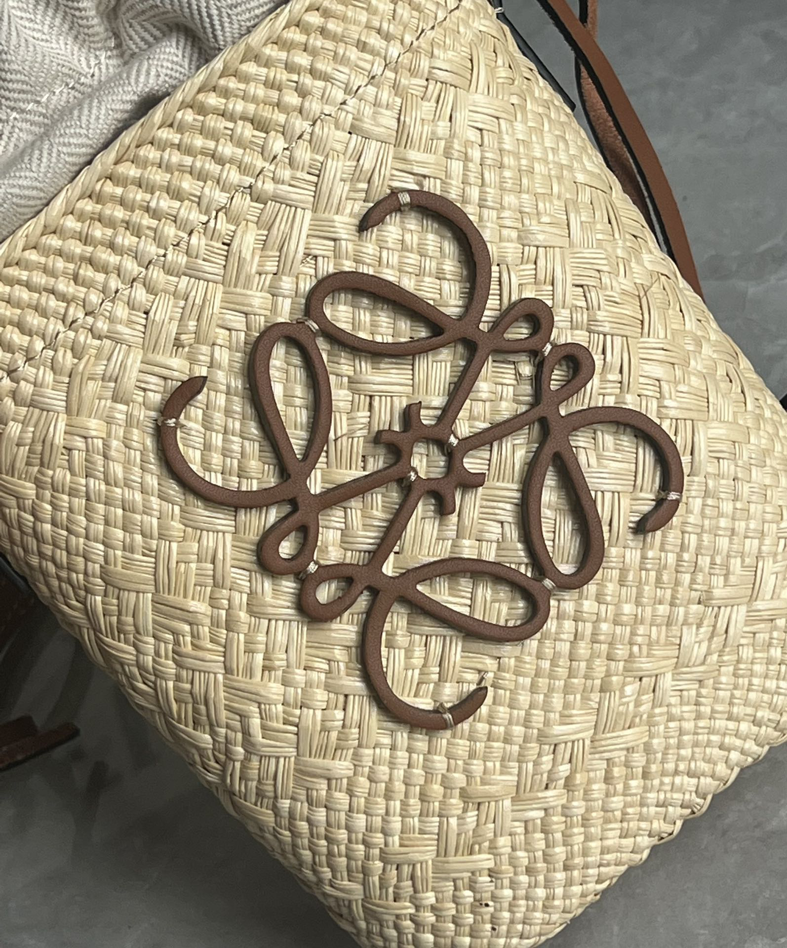 Loewe Anagram Basket Straw Bag 1005