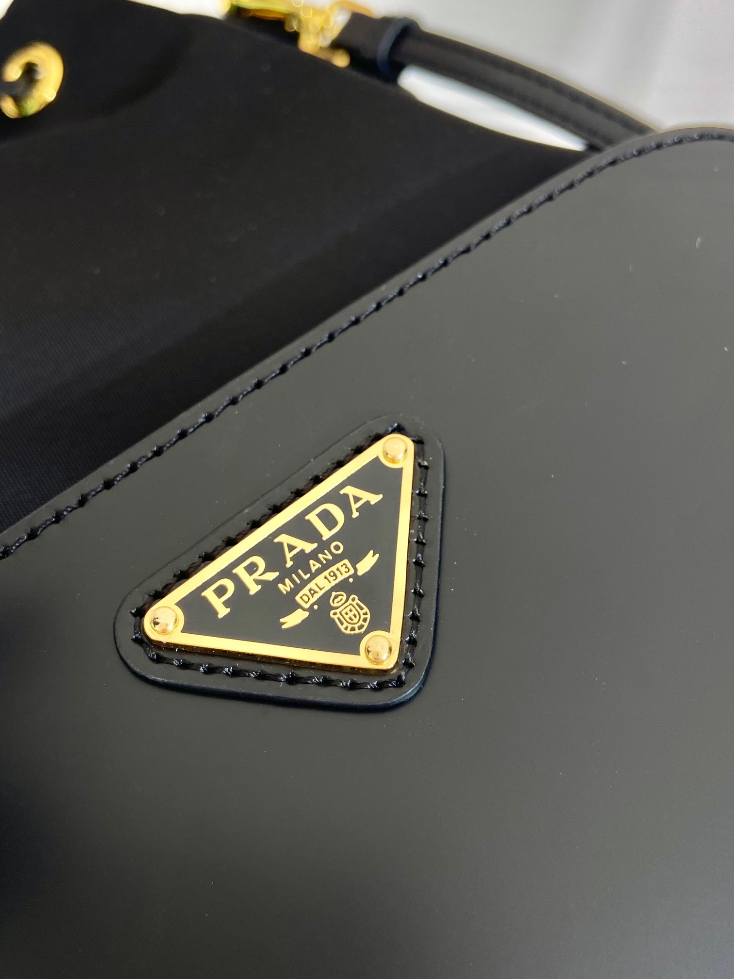 Prada Shiny Nylon Bucket Bag 1BH038