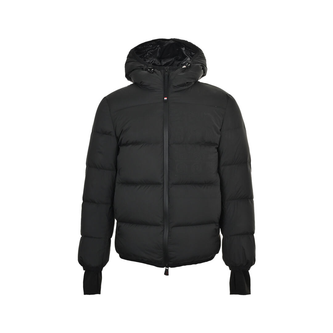 Moncler chest letter sleeve hooded ski series down jacket