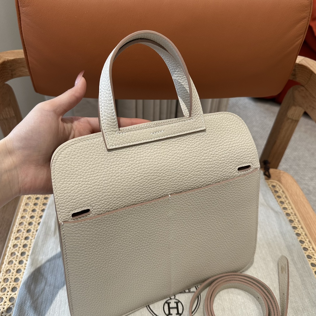 Hermès Halzan 10Craie Handbag (Handmade to Order)