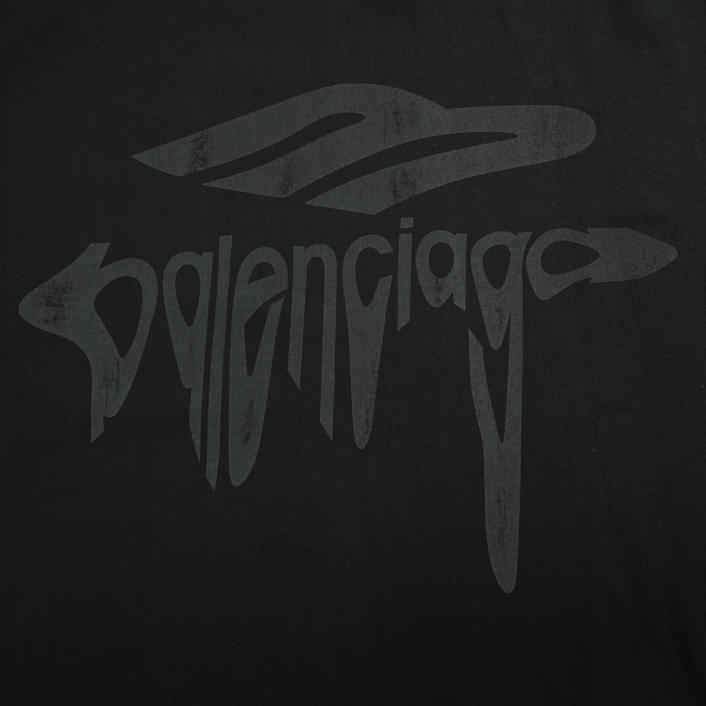 Balenciaga 25ss logo dissolved distressed short sleeves