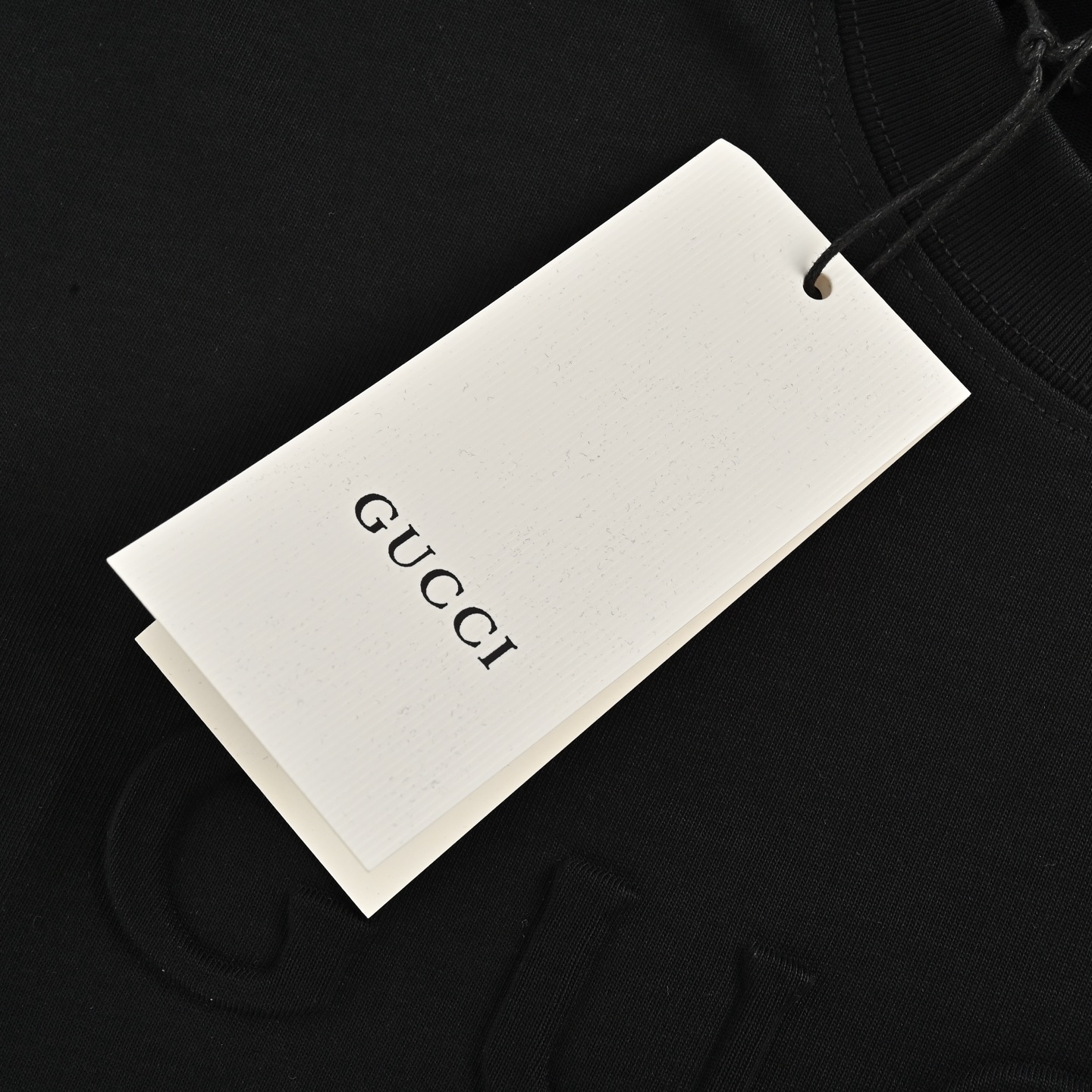 Gucci 25ss embossed lettering short sleeves