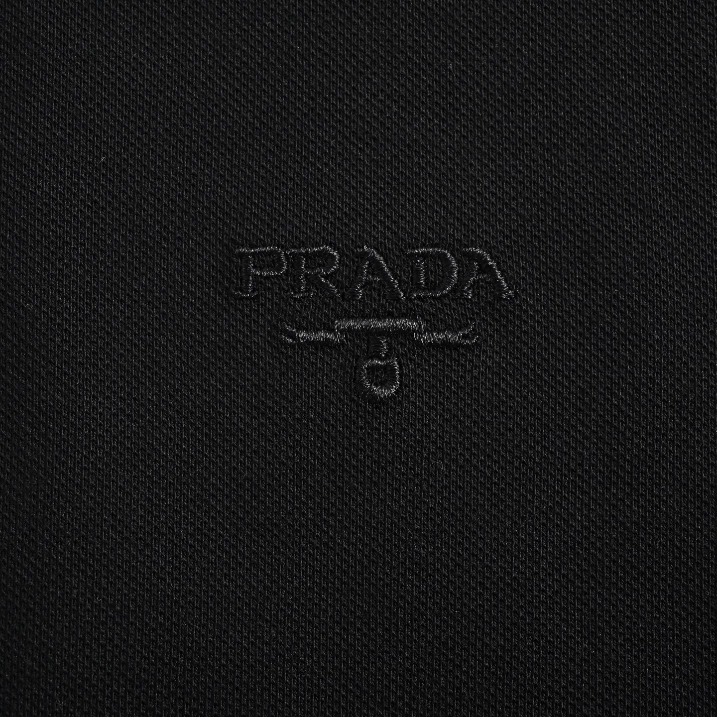 Prada 25ss obscure embroidered small logo Polo short sleeve