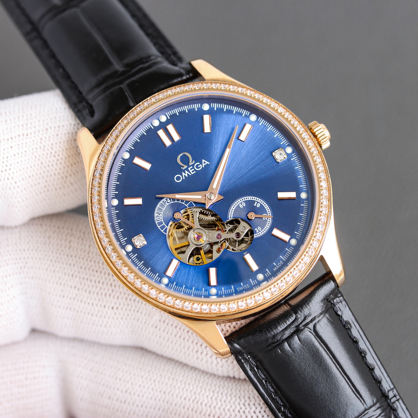 Omega Men's Full Diamond Set Watch