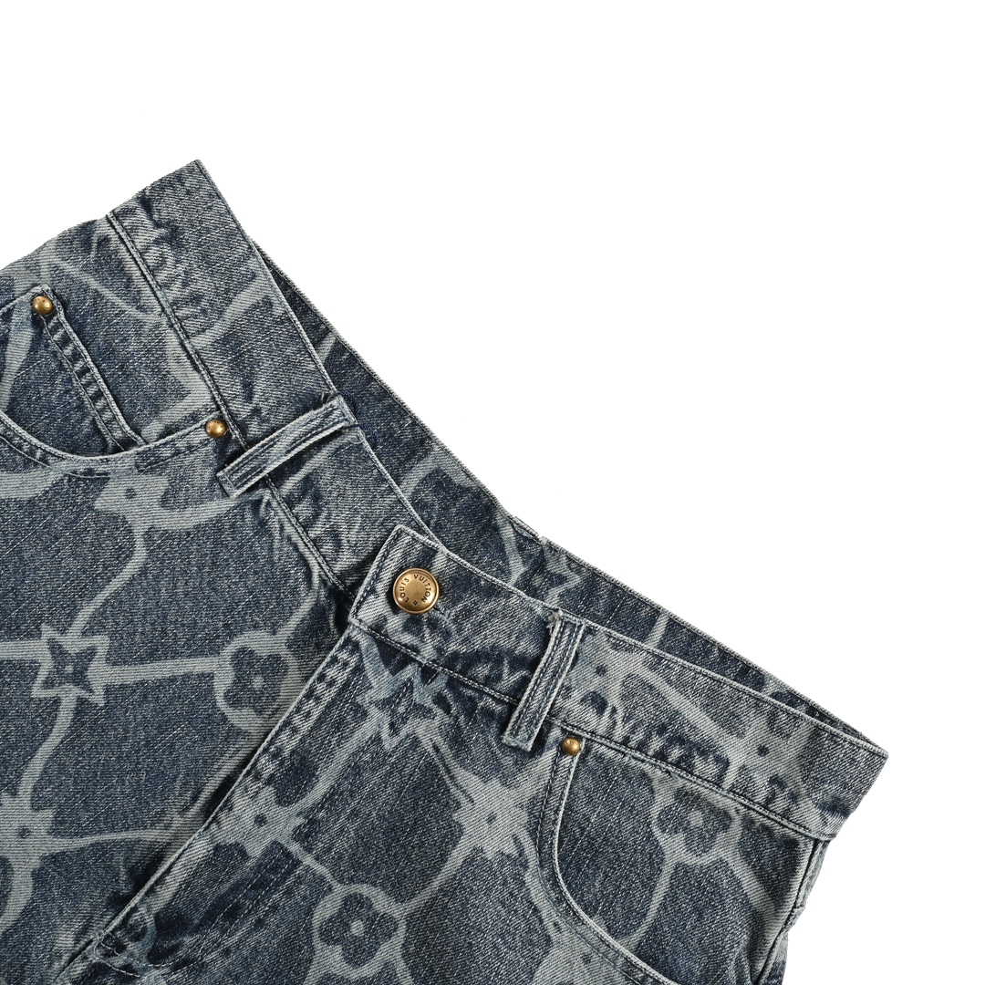Louis Vuitton 24ss jacquard denim shorts