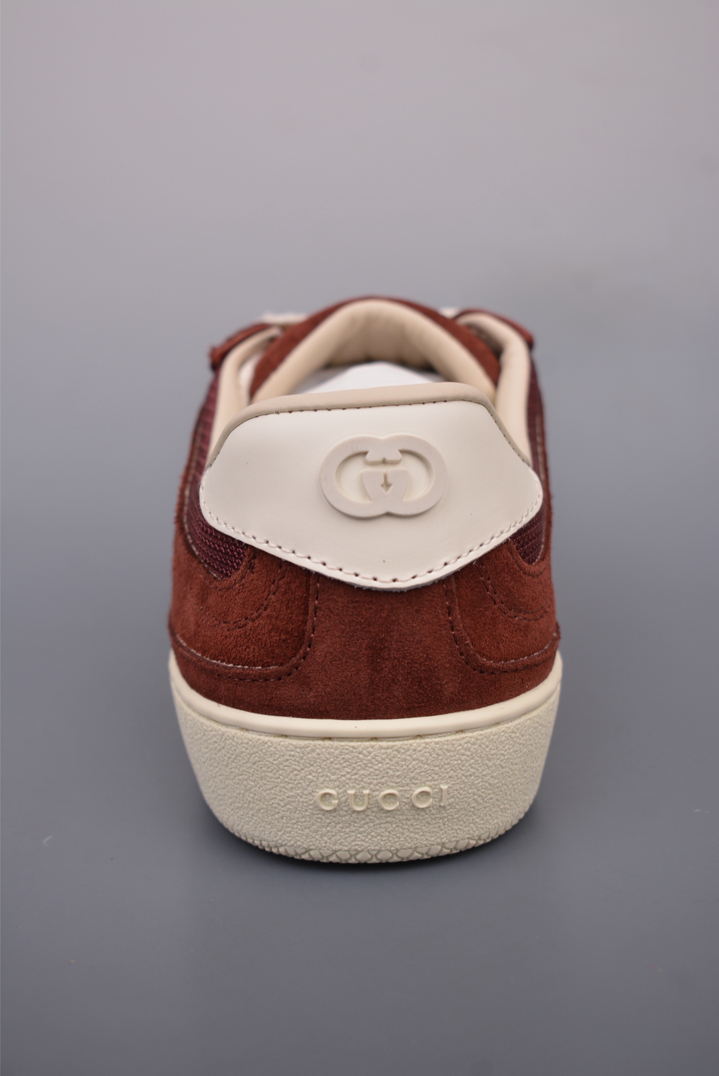 Gucci Interlocking G Suede Sneaker G74 Burgundy White