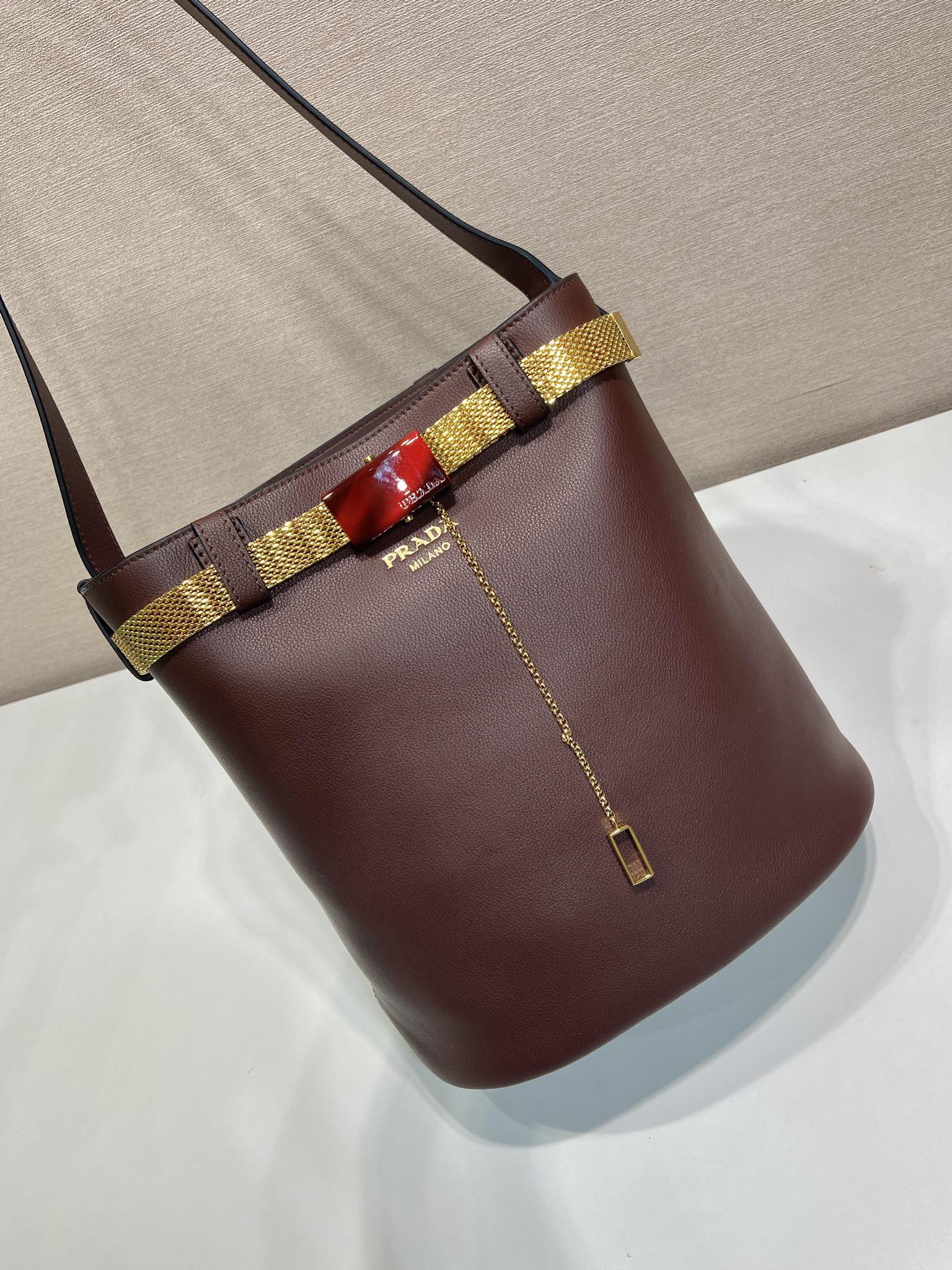 Prada Buckle Handbag 1BE085