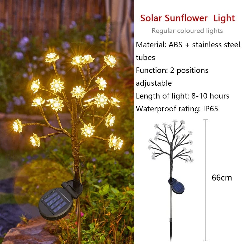🔥Last day 48% OFF - Outdoor Waterproof Cherry Blossom  Multicolor Solar Garden Lights