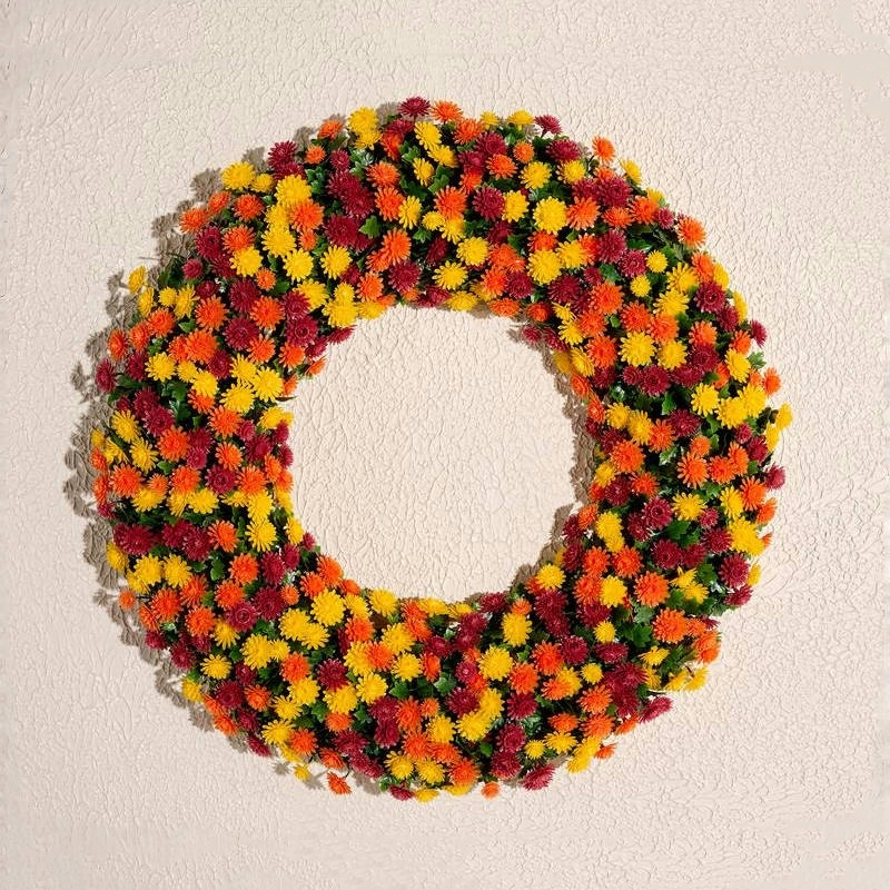 🏆Flash Sale⚡Artificial Faux Mum Wreath 22