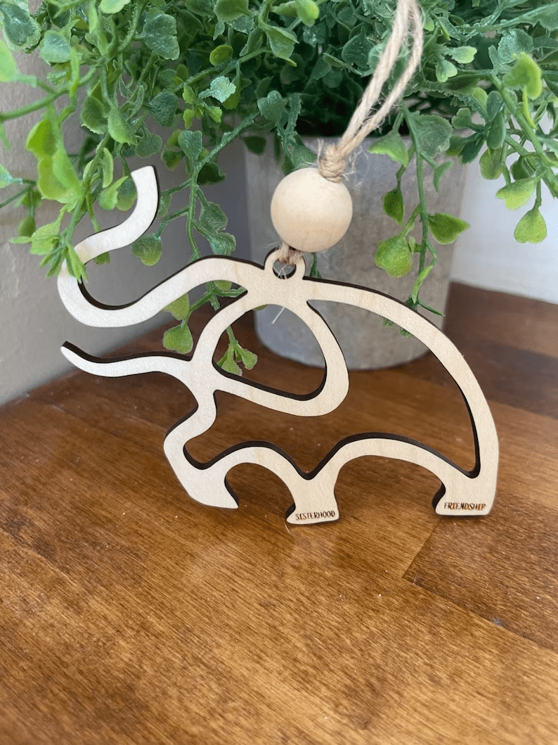 A story of love and loyalty Elephant ornament gift