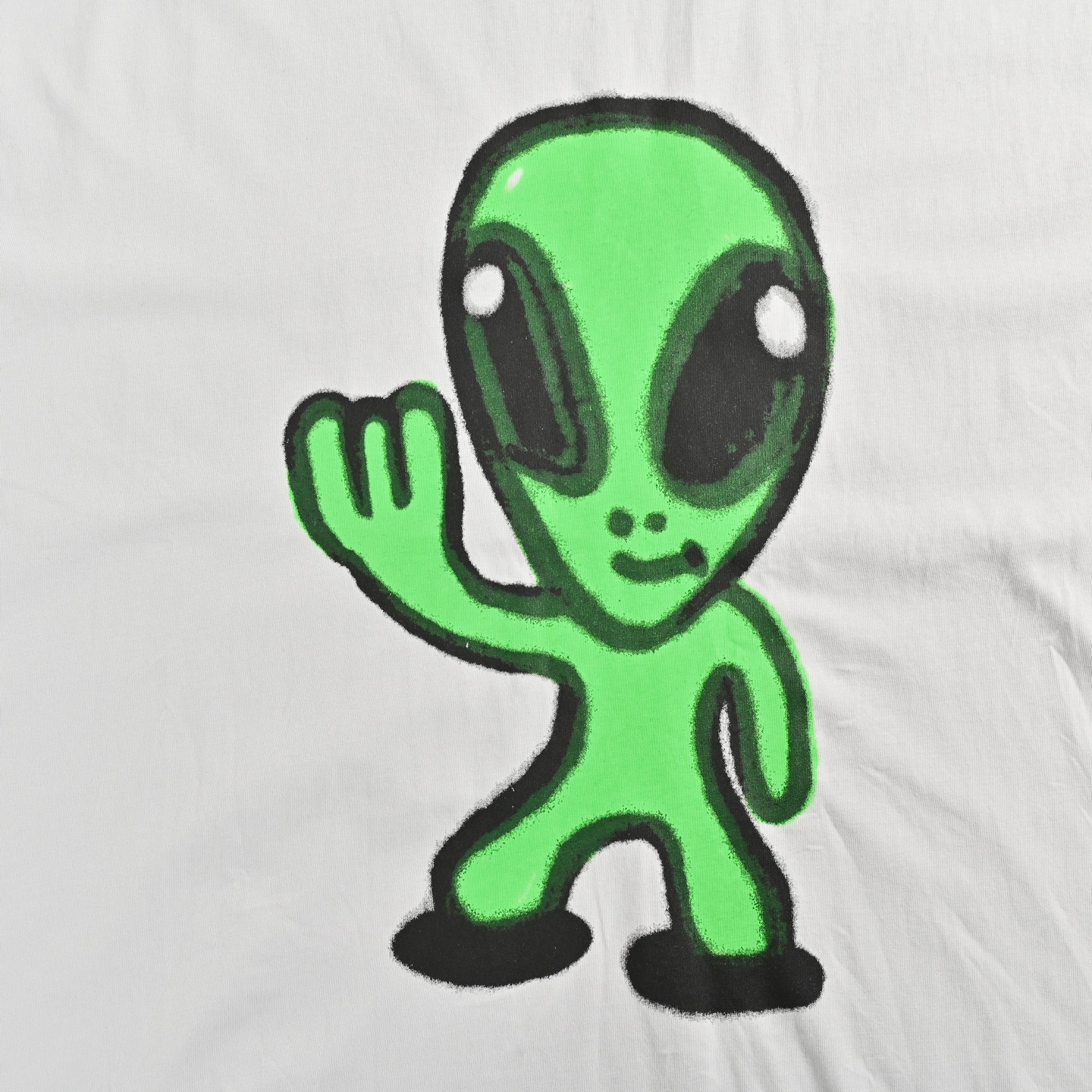 Balenciaga 25ss Dissolving Smiley Alien Short Sleeve