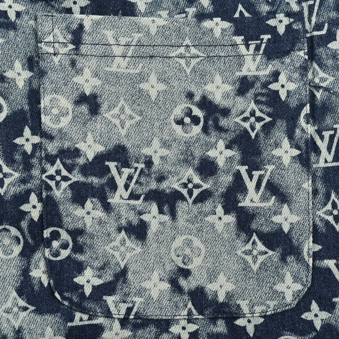 Louis Vuitton Printed Denim Patchwork Large Pocket Trousers
