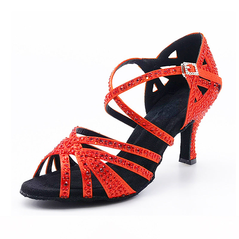 Diamond High Heels and Soft-Soled Dance Shoes for Women