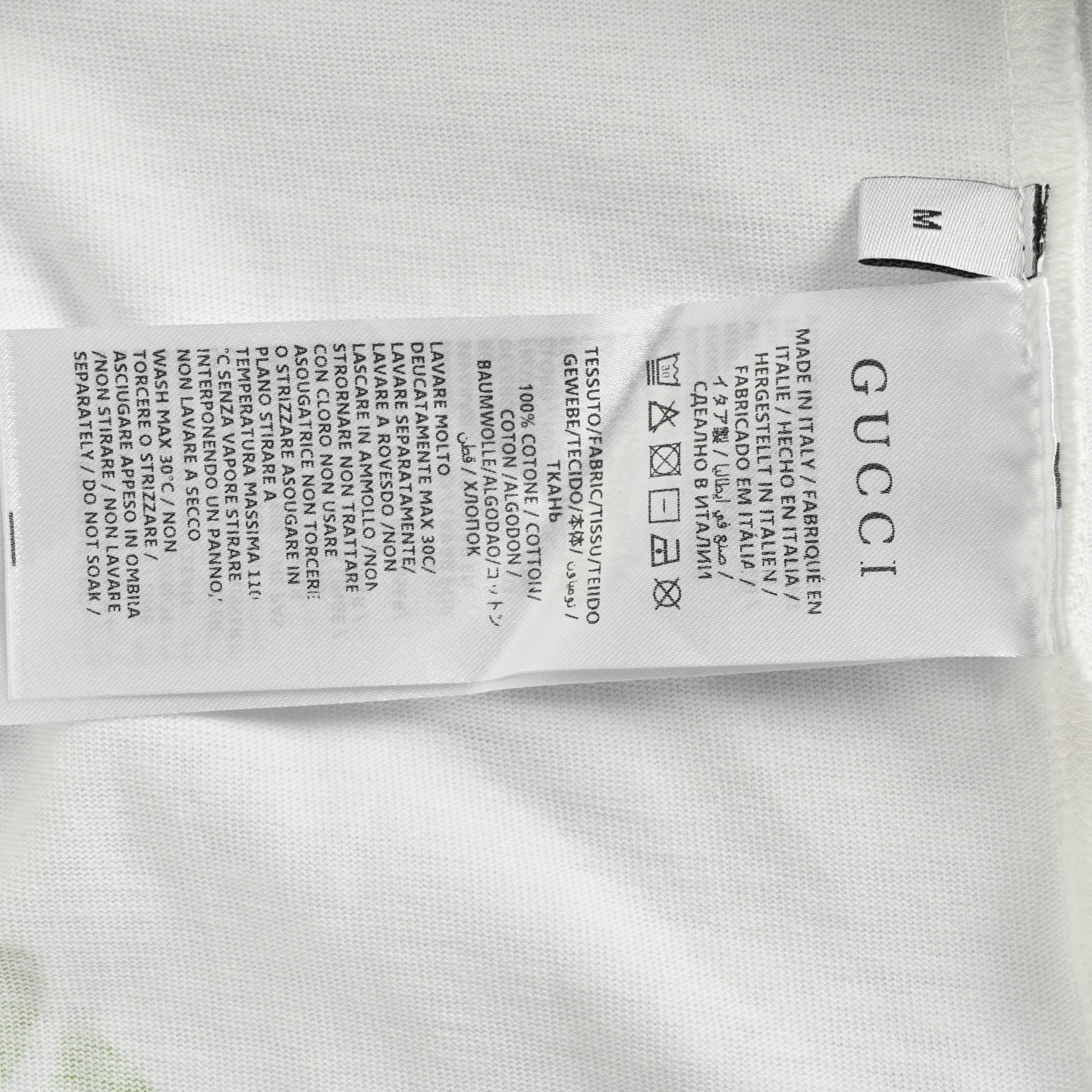 Gucci 25ss green foam print short-sleeve