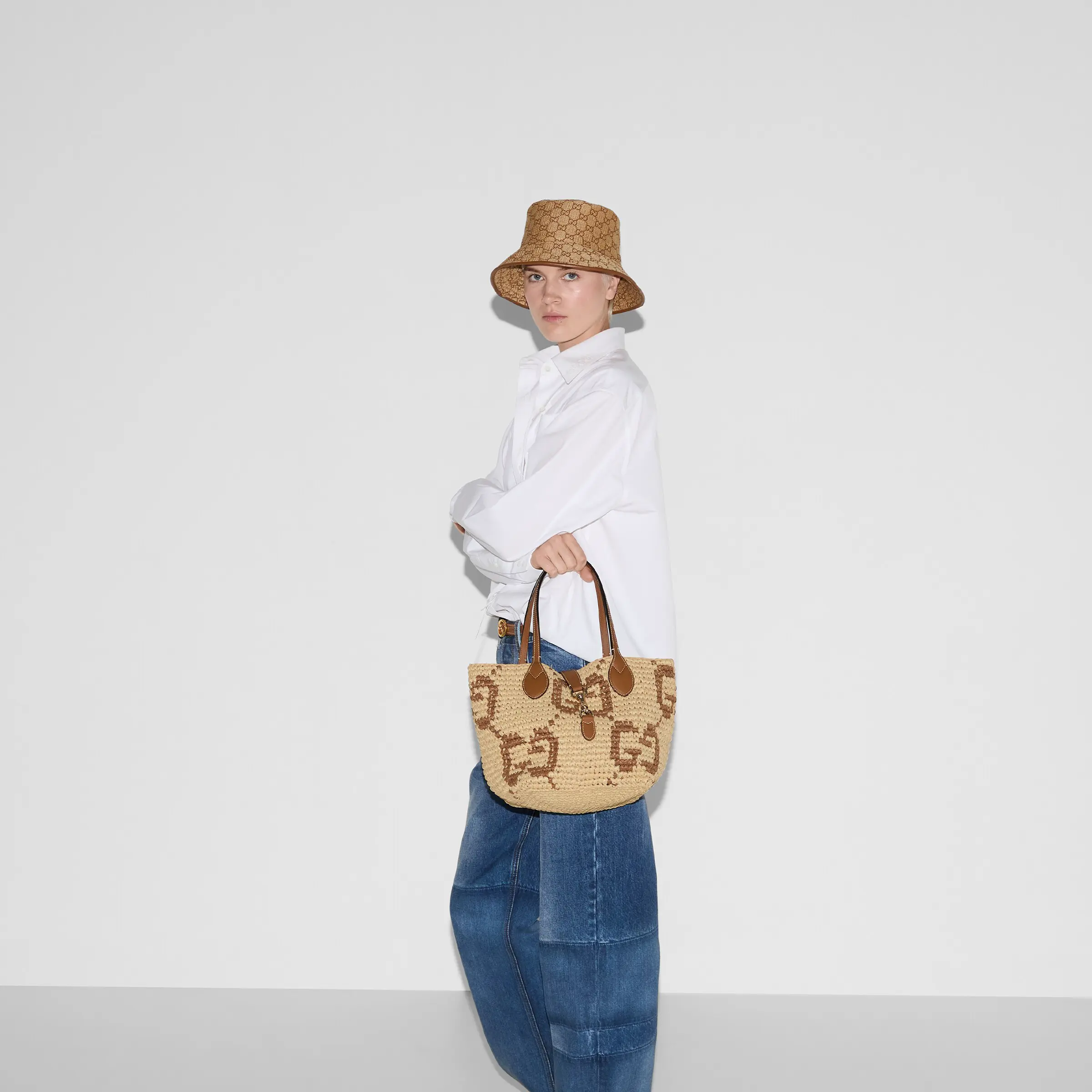 Gucci Woven Small Tote Bag8182239AAGM9767