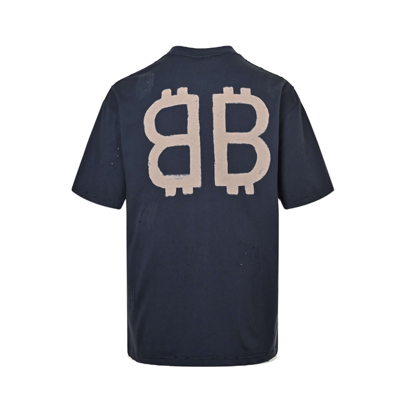 Balenciaga 24ss Double B Bitcoin Printed Short Sleeve