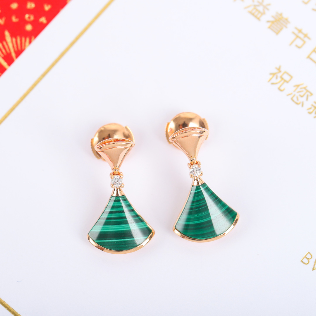 Bulgari fan-shaped earrings