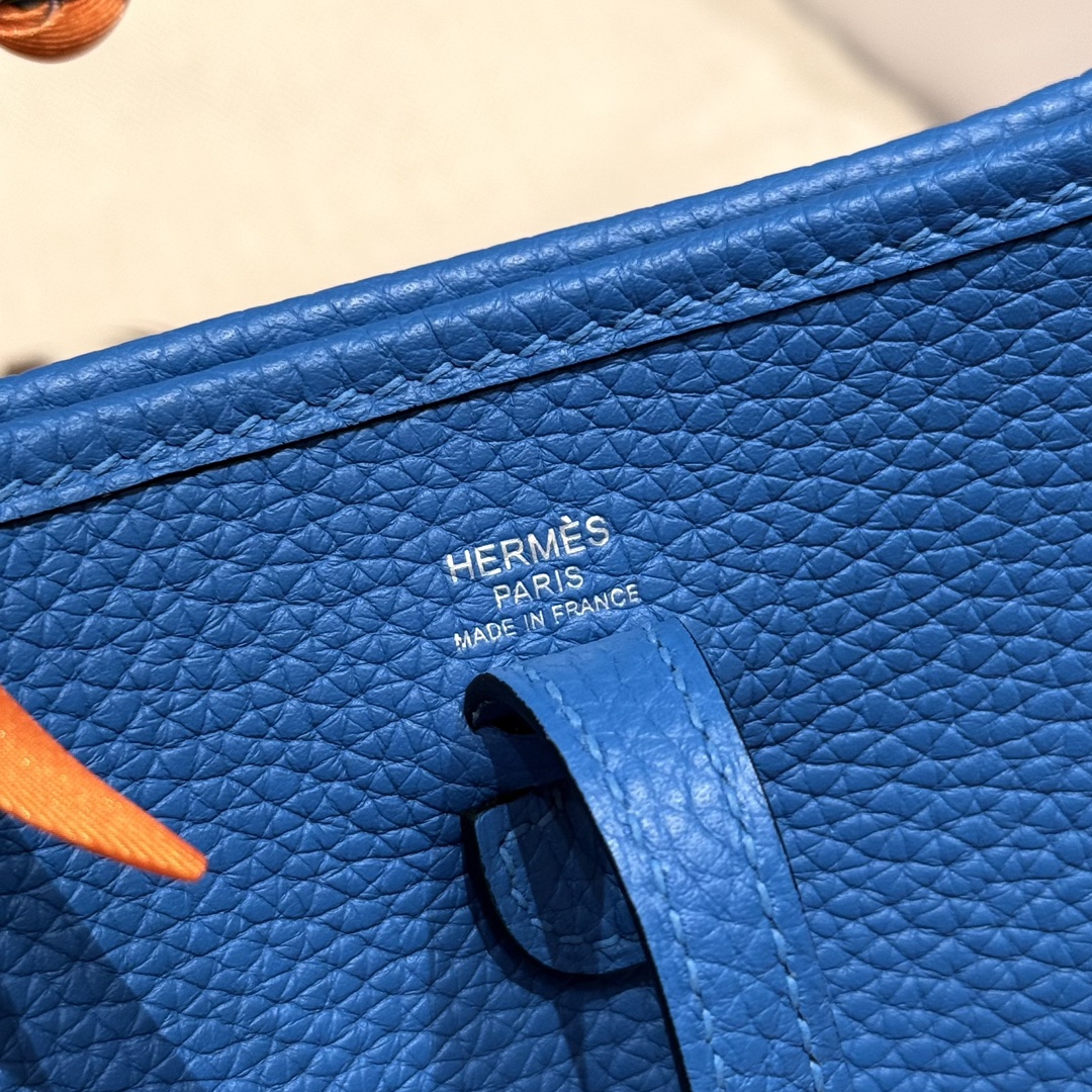 Hermès Evelyne 17 Blue zelige handbag (handmade to order)