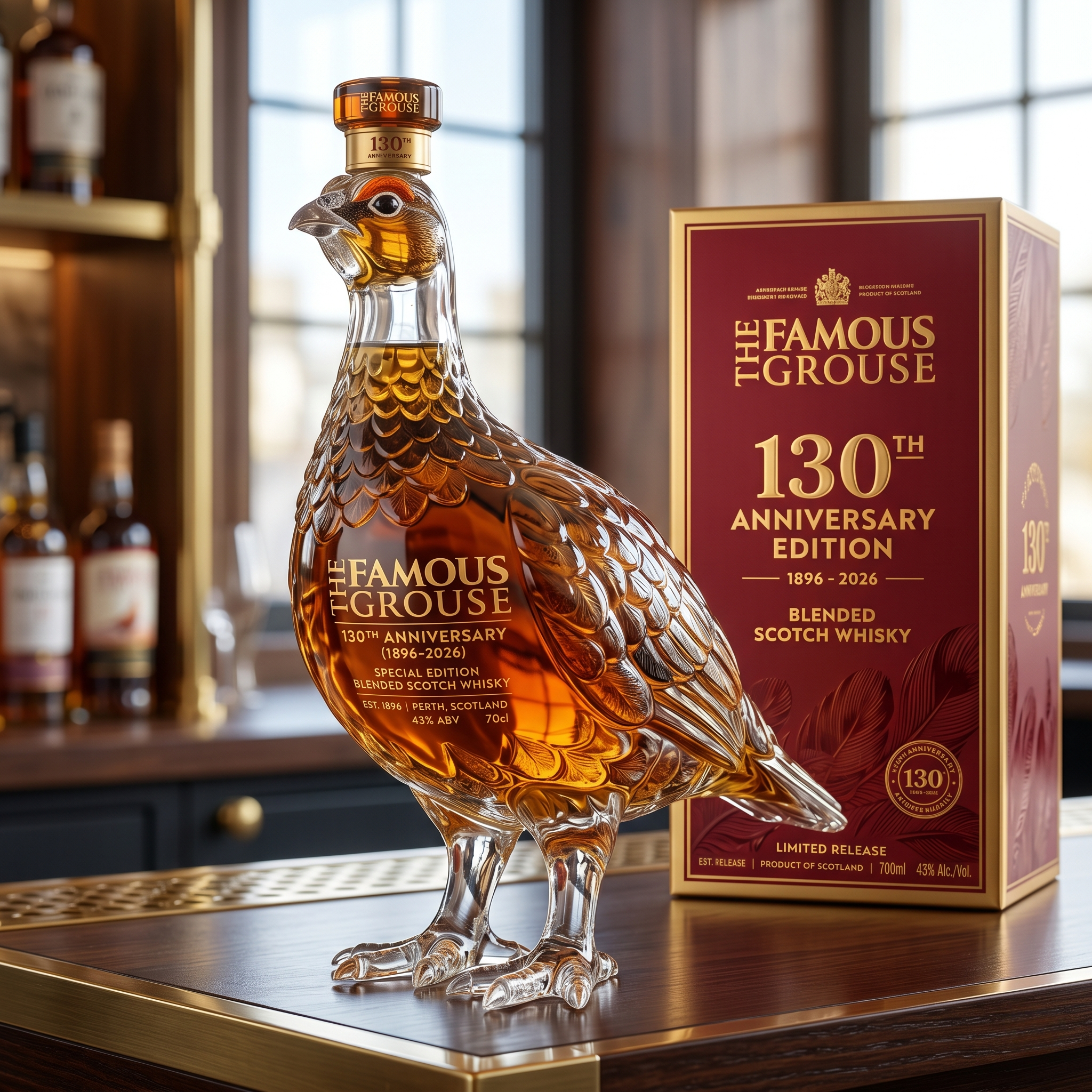 The Famous Grouse 130th Anniversary Edition Blended Scotch Whisky Bottle