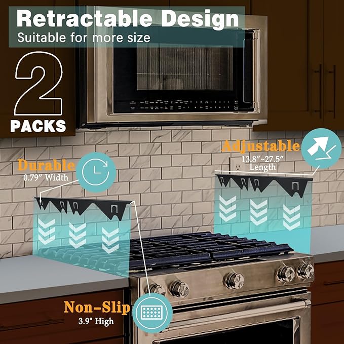 🔥New Year Sale 49% OFF - 🎁Retractable Stainless Steel Stove Gap Covers