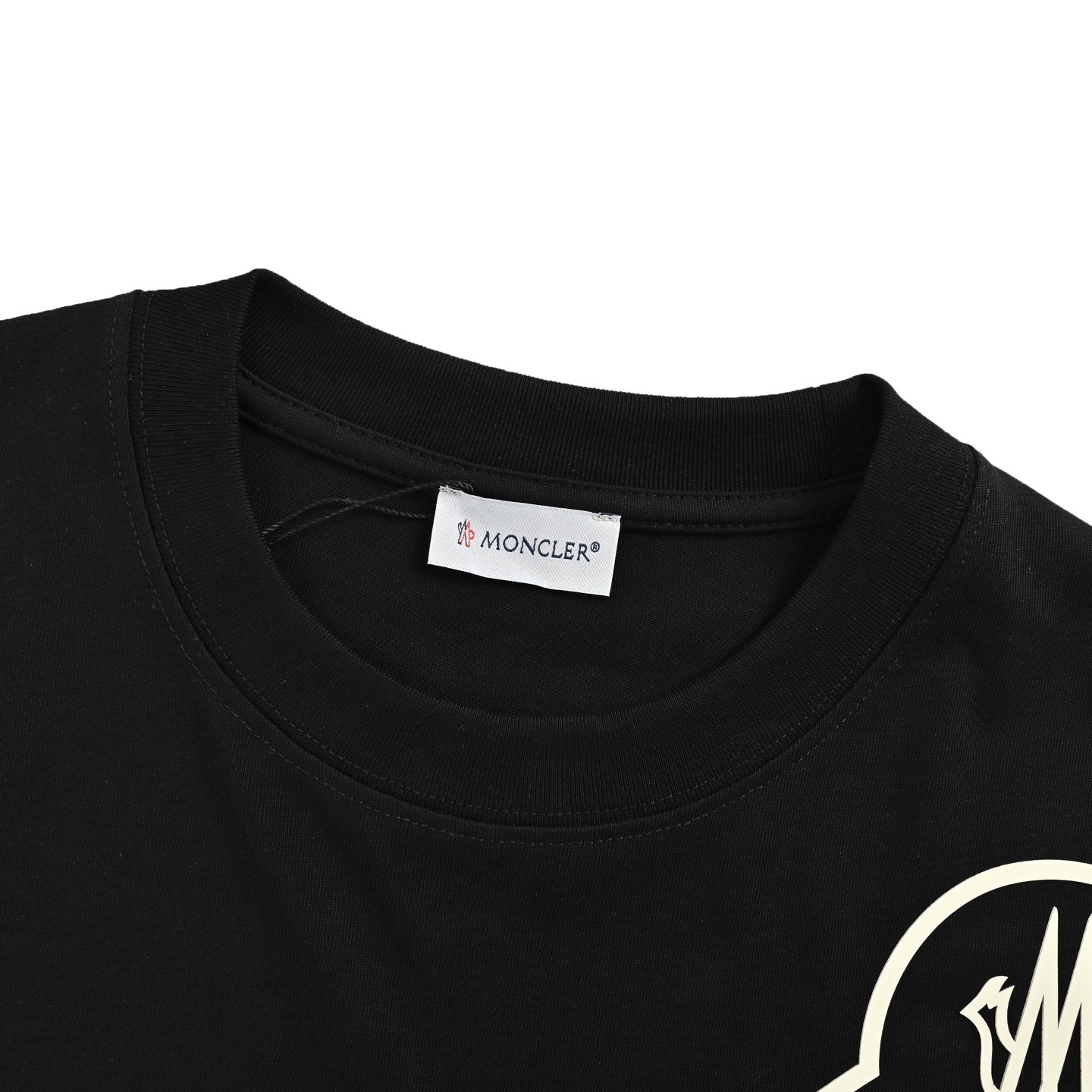 Moncler 25ss flocked logo laser printed short-sleeved shirt