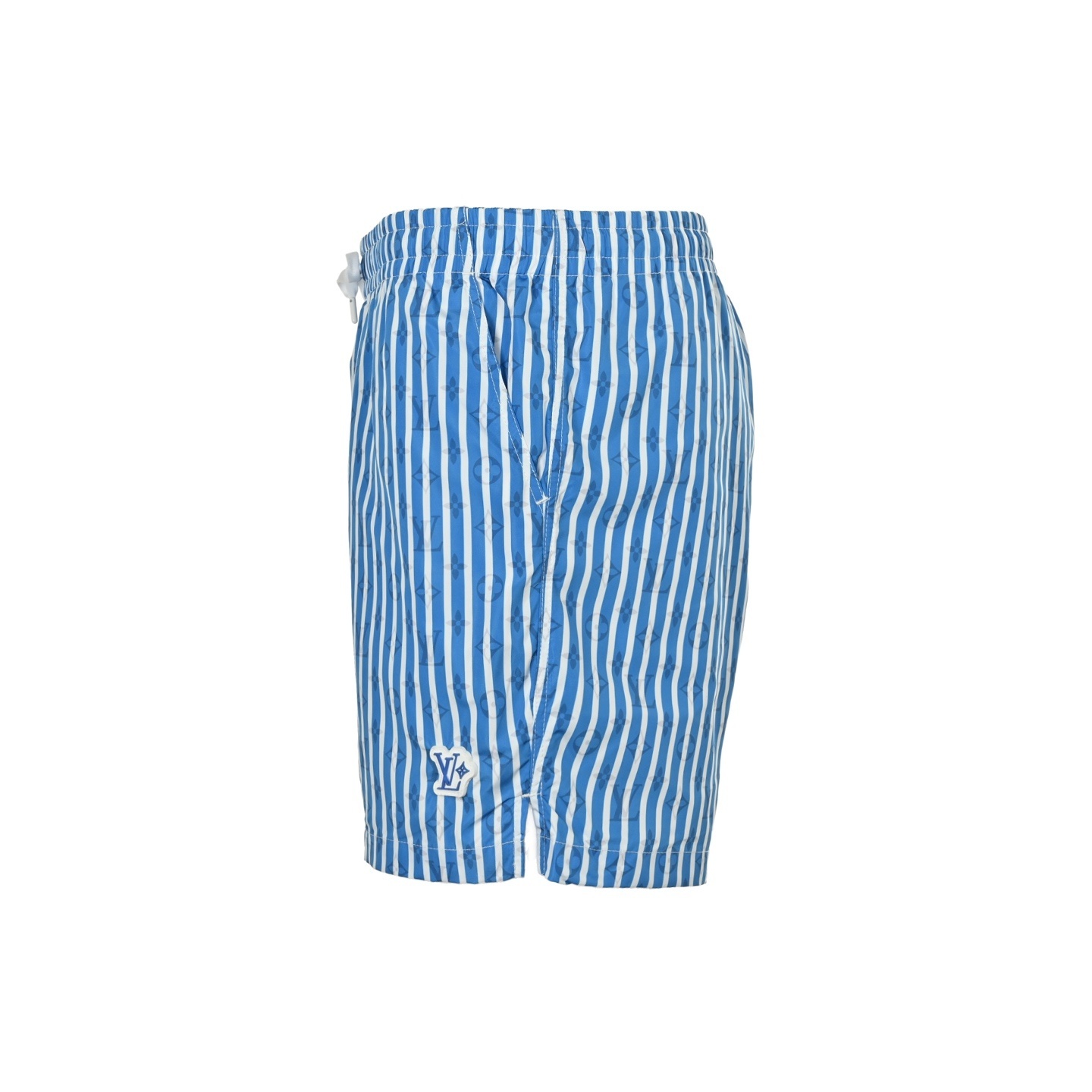 Louis Vuitton 25ss blue striped shorts with obscure monogram