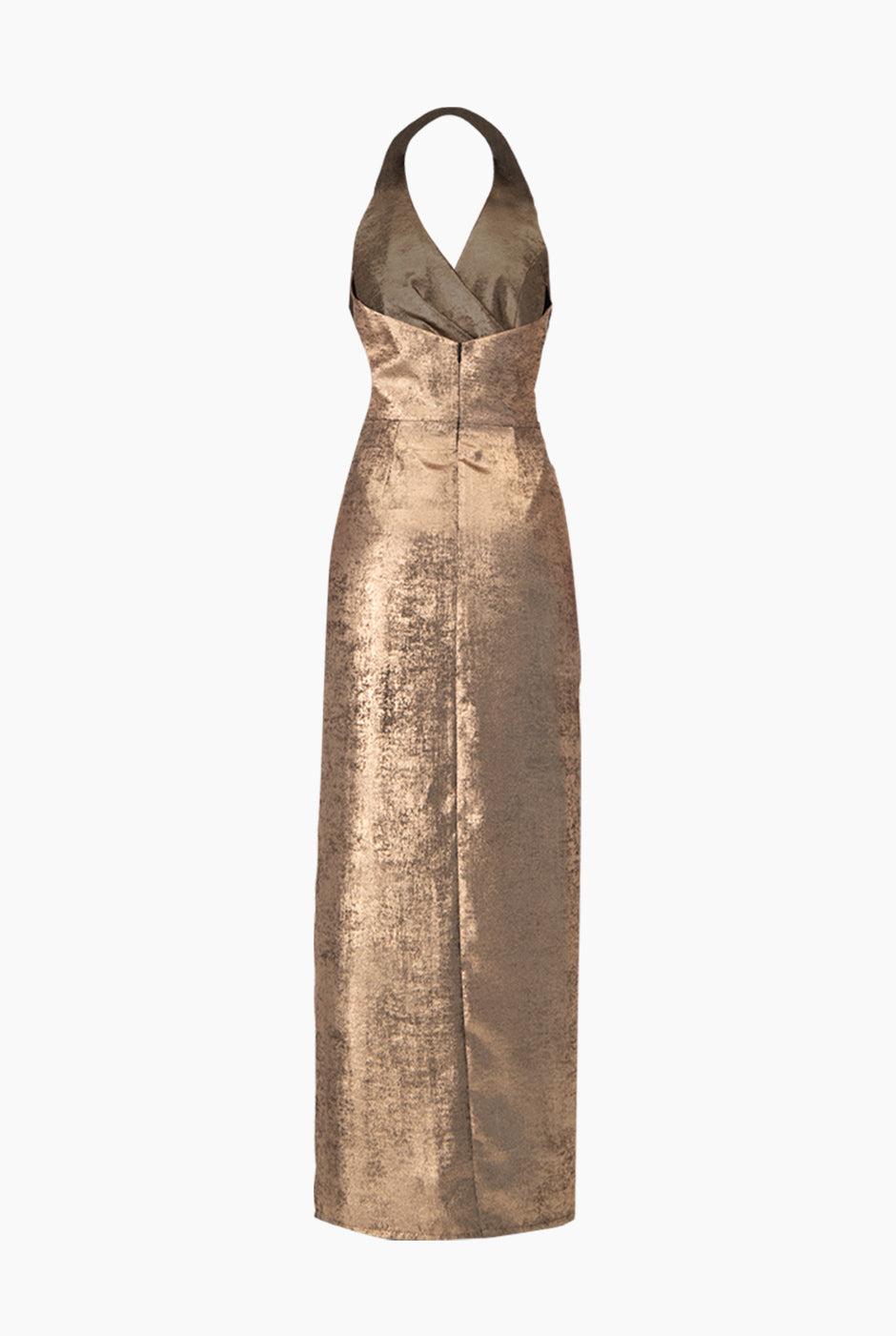 Vestido largo de cuello halter