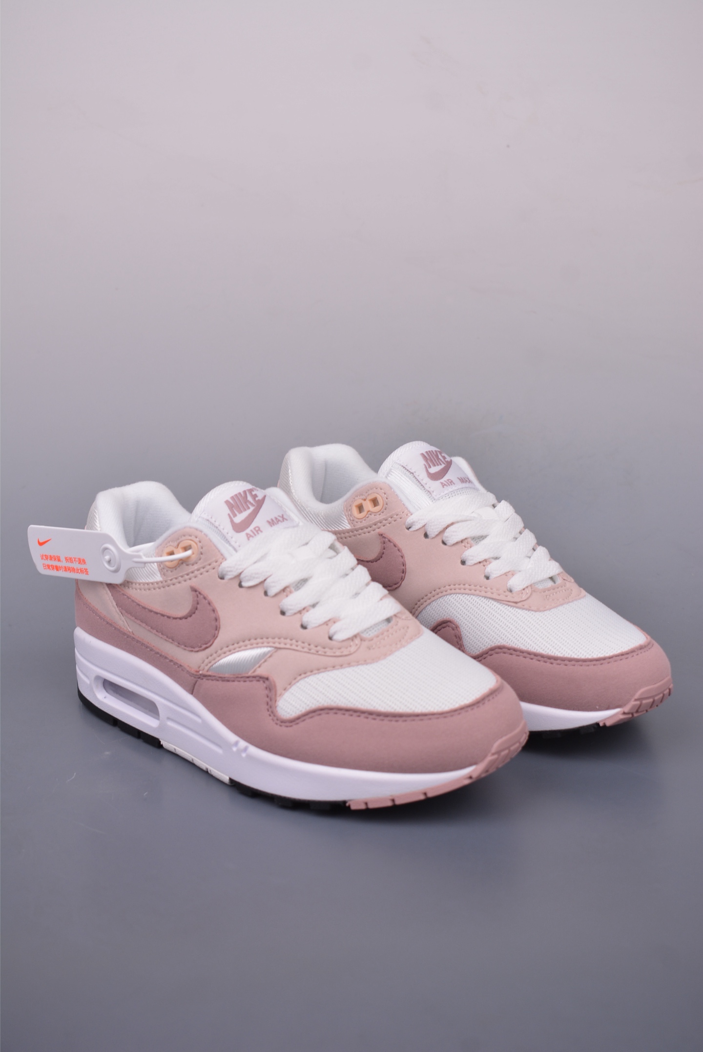Nike Air Max 1 87 Original Series Running Shoes Pink and White DZ2628 106