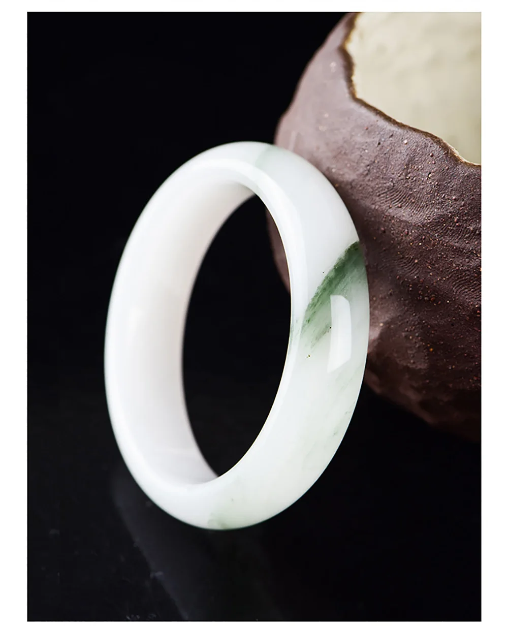 Golden Silk Jade Bangle For Women Natural Chalcedony Men's Bracelet Fine Jewelry Fashion Accessories Bridesmaids Gifts Wholesale
