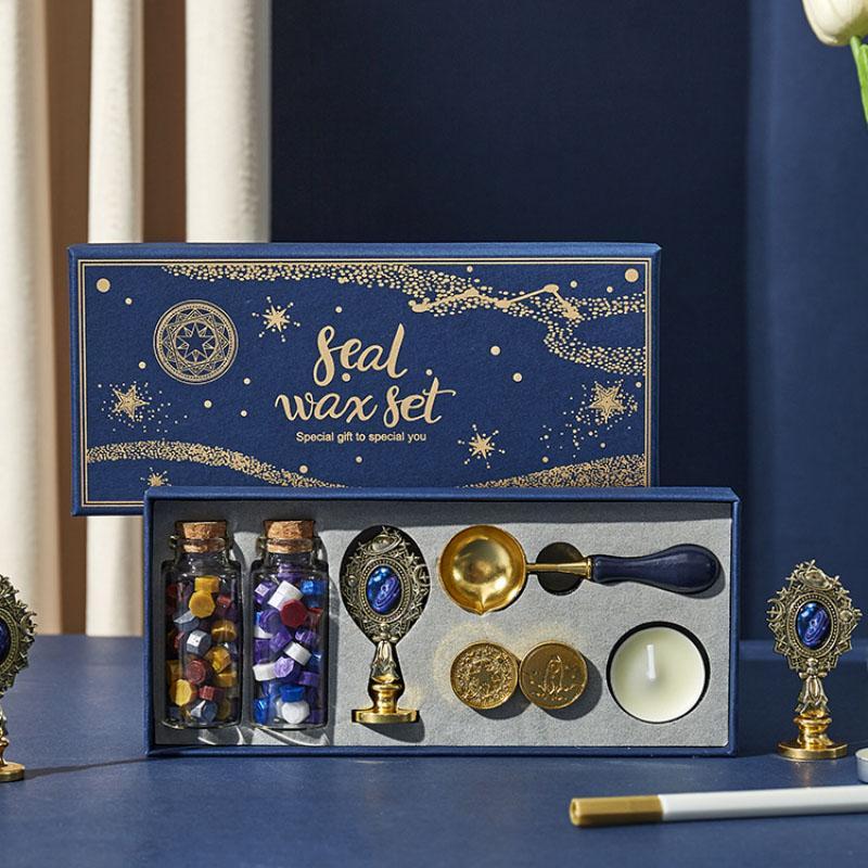 🎄Early Christmas Sale 49% OFF🎄Vintage Wax Seal Stamp Kit & Antique Feather Calligraphy Pen Set