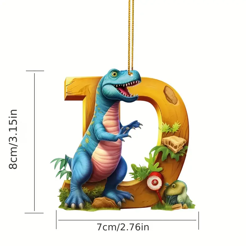 🦖🦖Christmas Dinosaur Alphabet Ornaments