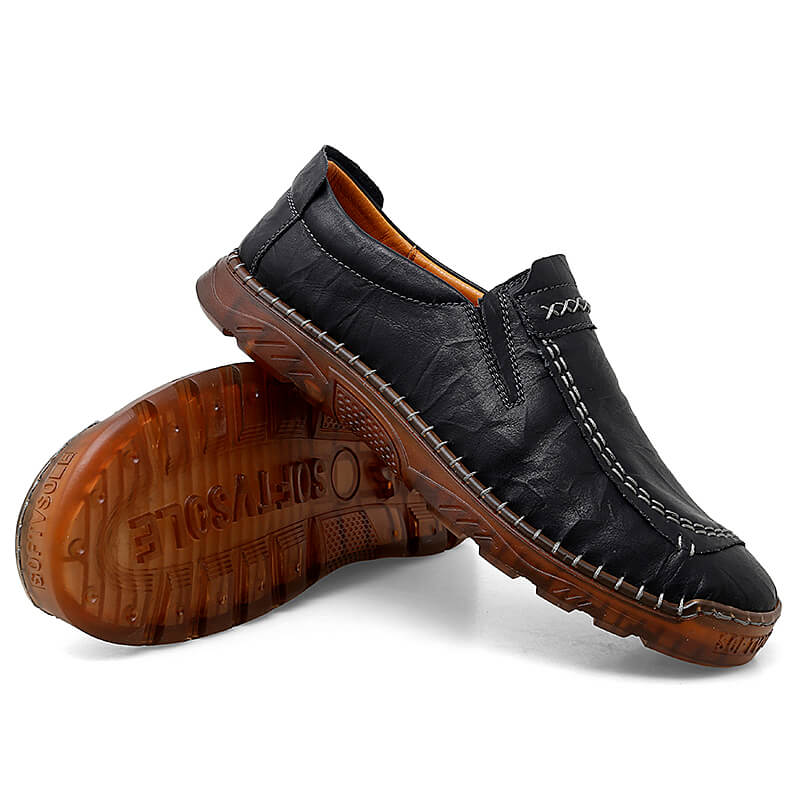 Men's Handmade Slip-on Casual Leather Shoes