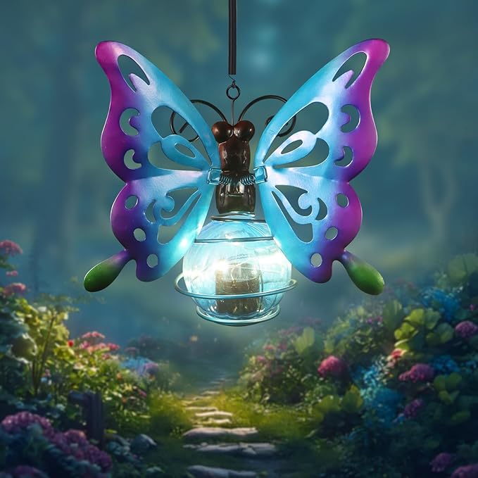 🎉🎉Garden courtyard decoration simulation insect chandelier🐦🐞🦋🦩🐝