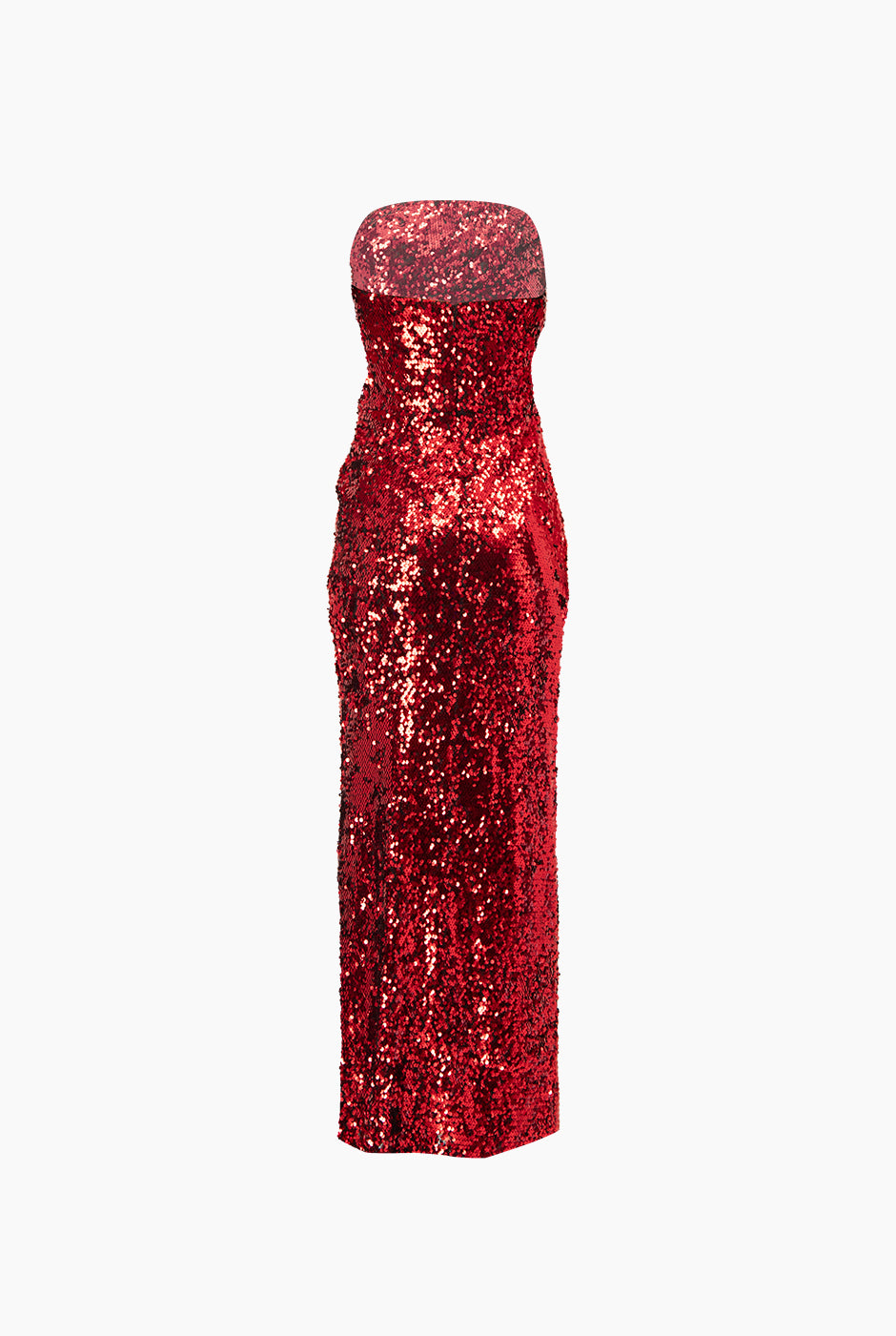 Vestido rojo strapless