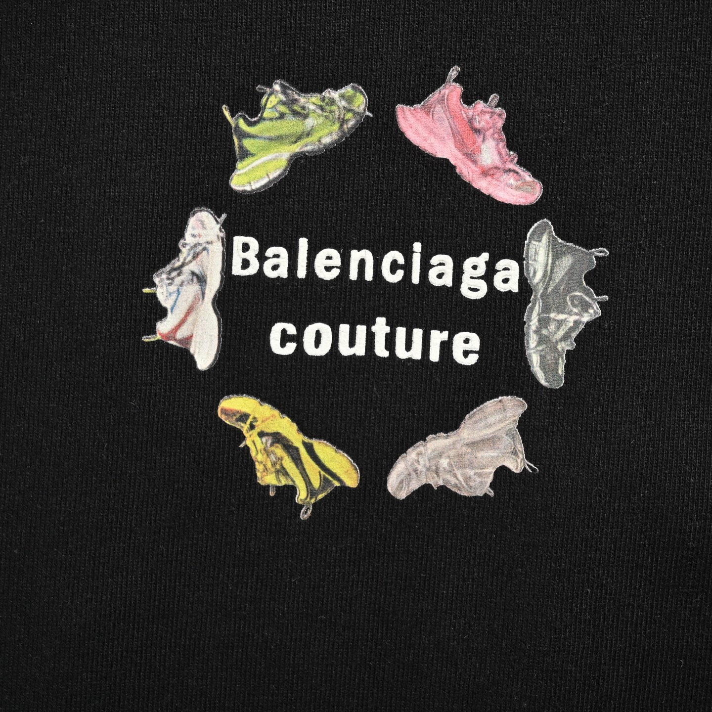 Balenciaga 25ss dad shoes with lettering print short sleeves